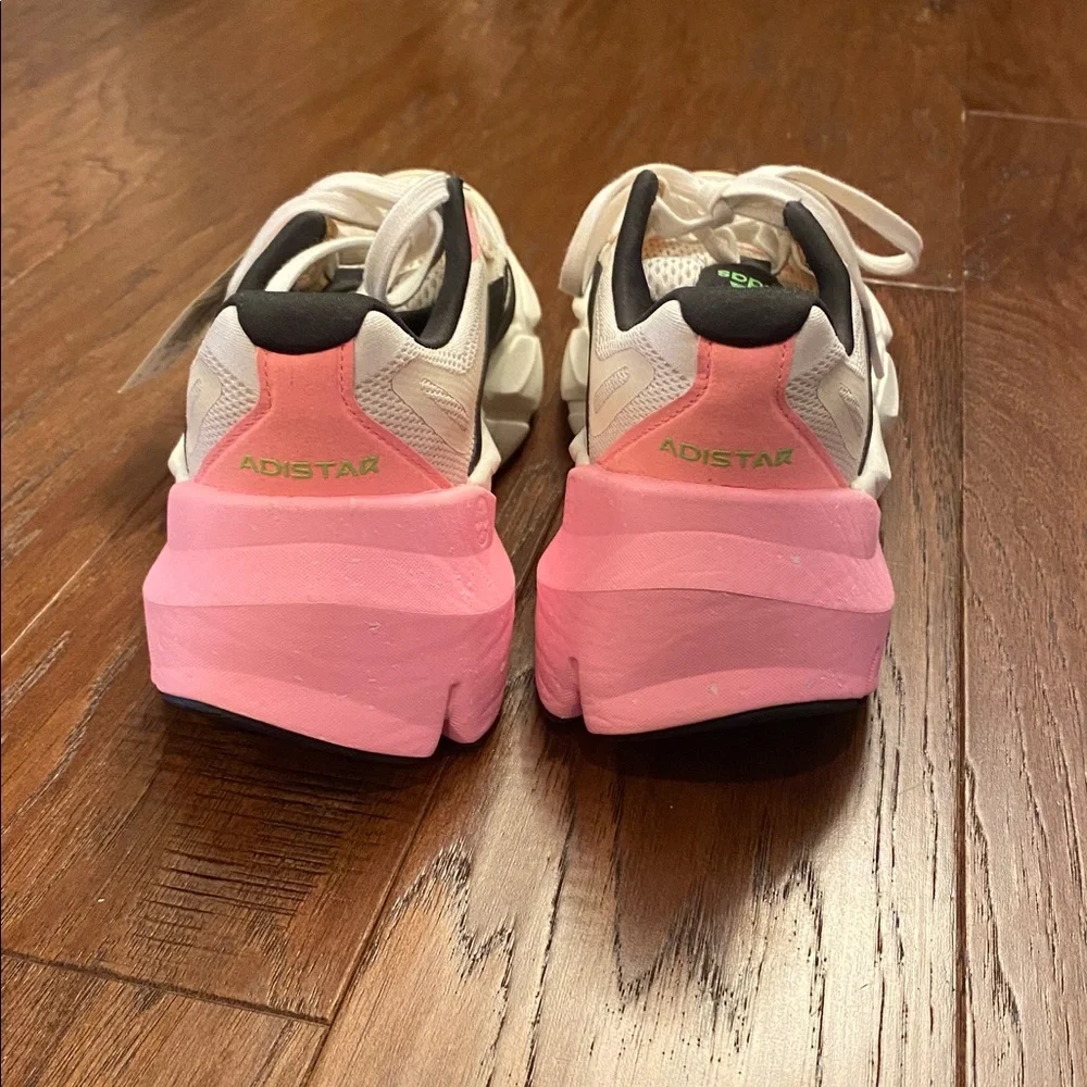 NWT Womens Adidas Off-White and Pink Running Sneakers Size 7 1/2 - Picture 5 of 7